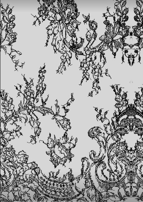 Ornamental lace detail reflecting Matryoshkaja's fine line berlin tattoo style